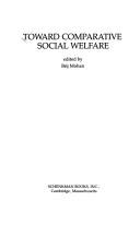 Cover for Toward comparative social welfare