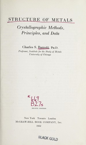 Cover for Structure of metals