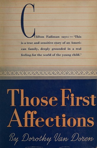 Cover for Those first affections