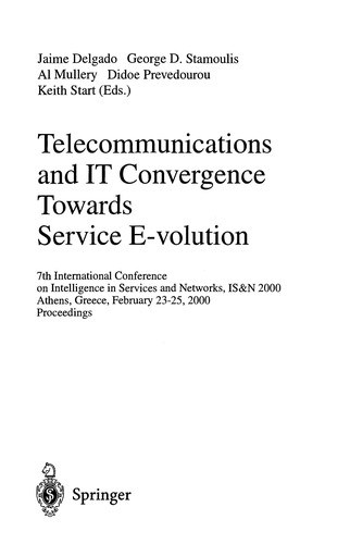 Cover for Telecommunications and IT Convergence Towards Service E-volution