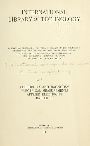 Cover for [Electric engineering.]