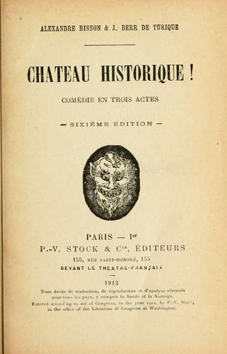 Cover for Château historique