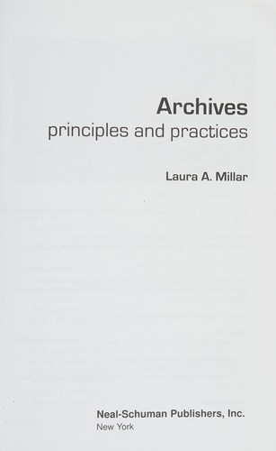 Cover for Archives