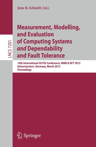 Cover for Measurement, Modelling, and Evaluation of Computing Systems and Dependability and Fault Tolerance