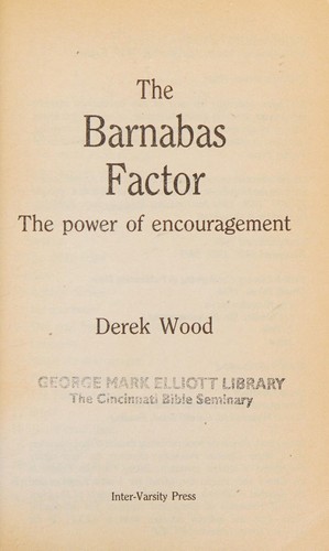 Cover for The Barnabas Factor