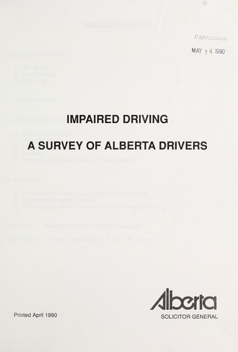 Cover for Impaired driving