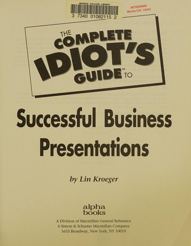 Cover for CIG to Successful Business Presentations