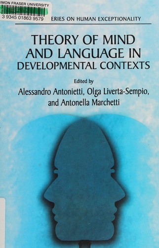 Cover for Theory of Mind and Language in Developmental Contexts