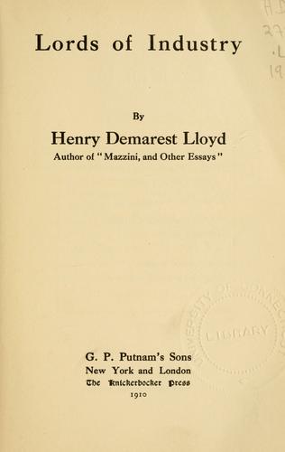 Cover for Lords of industry