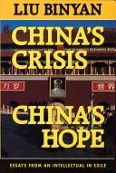 Cover for China's crisis, China's hope