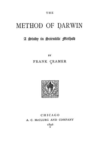 Cover for The method of Darwin