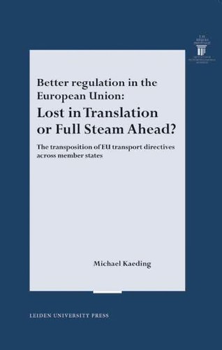 Cover for Better regulation in the European Union