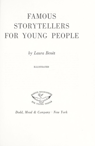 Cover for Famous storytellers for young people.