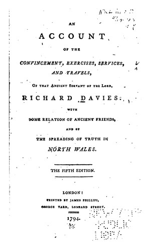 Cover for An account of the convincement, exercises, services, and travels, of that ancient servant of the Lord, Richard Davies