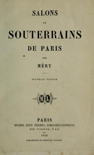 Cover for Salons et souterrains de Paris