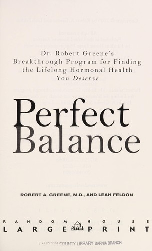Cover for Perfect balance