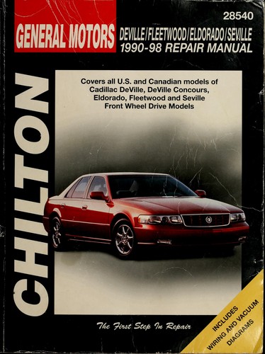 Cover for Chilton's General Motors Deville/Fleetwood/Eldorado/Seville, 1990-98 repair manual