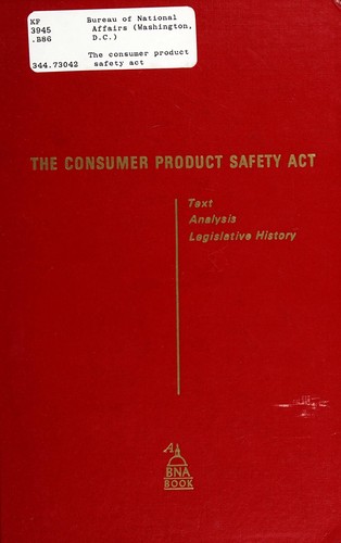 Cover for The consumer product safety act