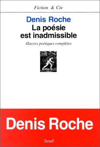 Cover for La poésie est inadmissible