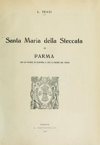 Cover for Santa Maria della Steccata in Parma