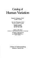 Cover for Catalog of human variation