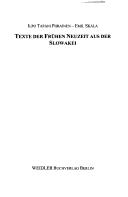 Cover for Texte der Frühen Neuzeit aus der Slowakei