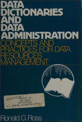 Cover for Data dictionaries and data administration
