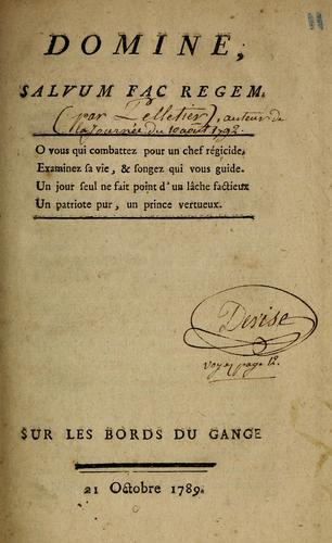 Cover for Domine, salvum fac regem