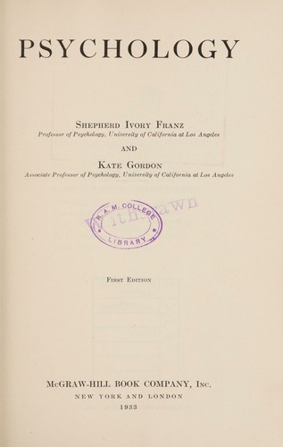 Cover for Psychology