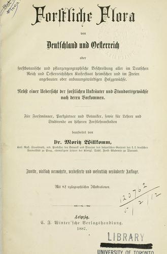 Cover for Forstliche Flora von Deutschland und Oesterreich