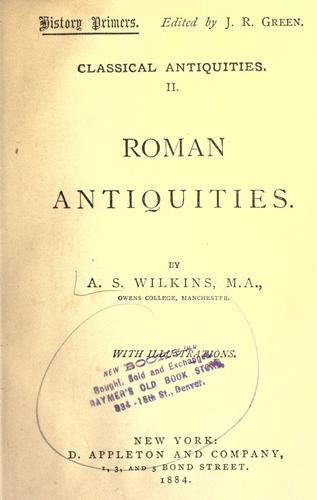 Cover for Roman antiquities.