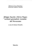 Cover for Filippo Sacchi e Silvio Negro