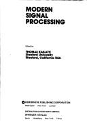 Cover for Modern signal processing