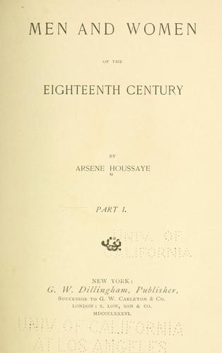 Cover for Men and women of the eighteenth century.
