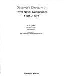 Cover for Observer's directory of Royal Naval submarines, 1901-1982