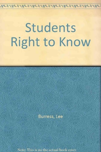 Cover for The students' right to know
