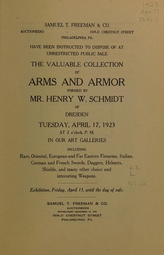 Cover for Valuable collection of arms and armor