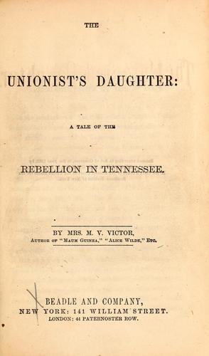 Cover for The Unionist's daughter