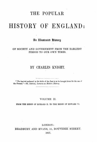 Cover for The popular history of England, an illustrated history of society and government from the earliest period to our own times