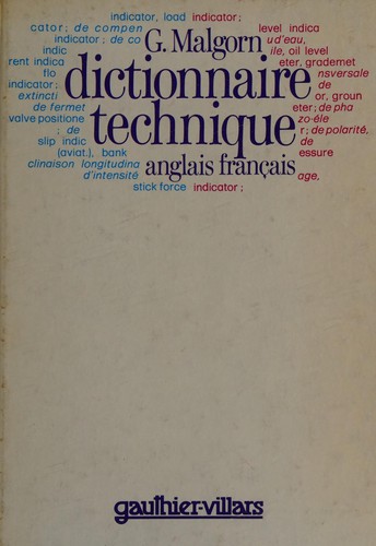 Cover for Dictionnaire technique