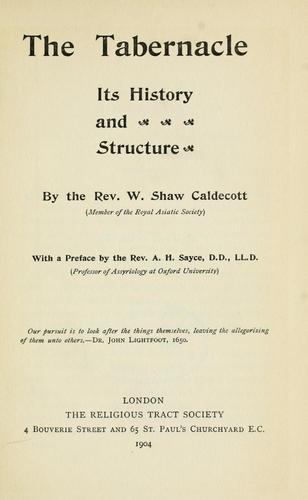 Cover for The tabernacle