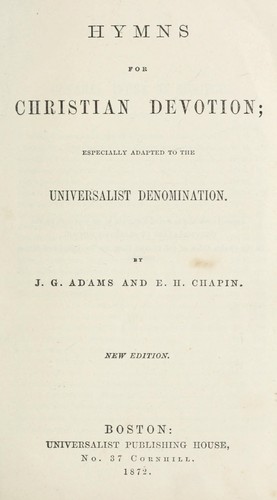 Cover for Hymns for Christian devotion