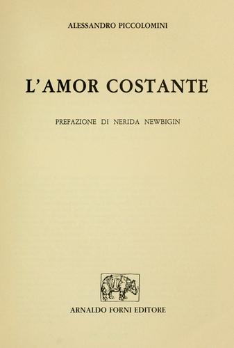 Cover for L' amor costante