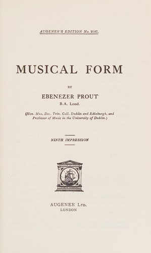 Cover for Musical form.