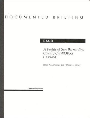 Cover for A profile of San Bernardino County CalWORKs caseload
