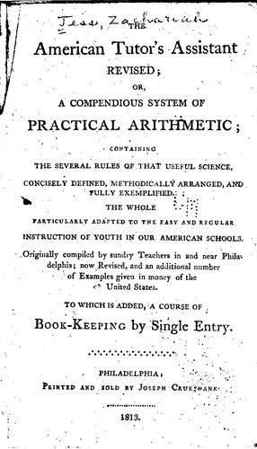 Cover for The American Tutor's Assistant Revised; Or, A Compendious System of Practical Arithmetic ...