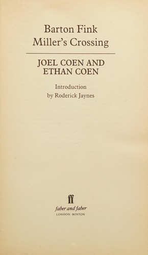 Cover for Barton Fink ; Miller's Crossing