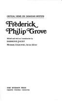 Cover for Frederick Philip Grove