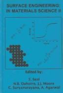 Cover for Surface Engineering in Materials Science II