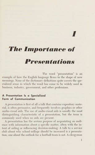 Cover for Effective presentations